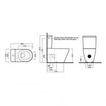 Rezervor vas WC, Hatria, Erika Pro Q, cu alimentare de jos, alb